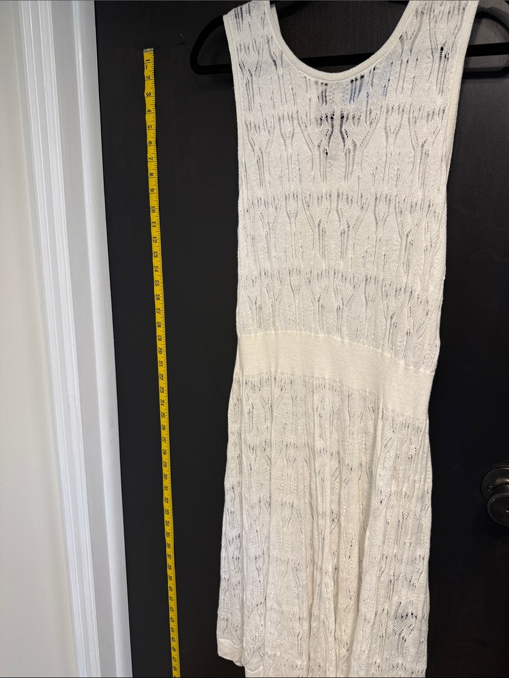 Classic style Cream Knit Sleeveless A-Line Dress  … NWOT